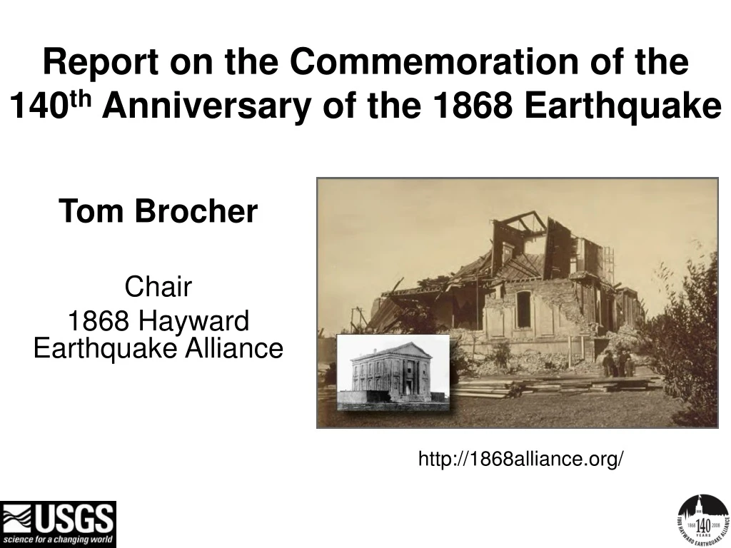 report on the commemoration of the 140 th anniversary of the 1868 earthquake