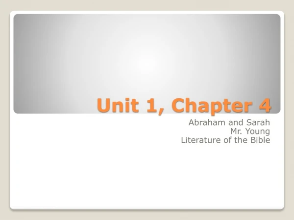 Unit 1, Chapter 4