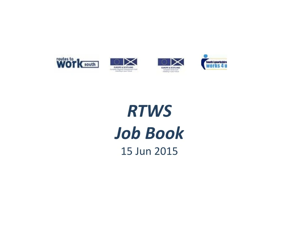 rtws job book 15 jun 2015