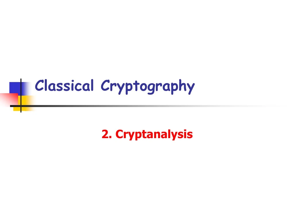 classical cryptography