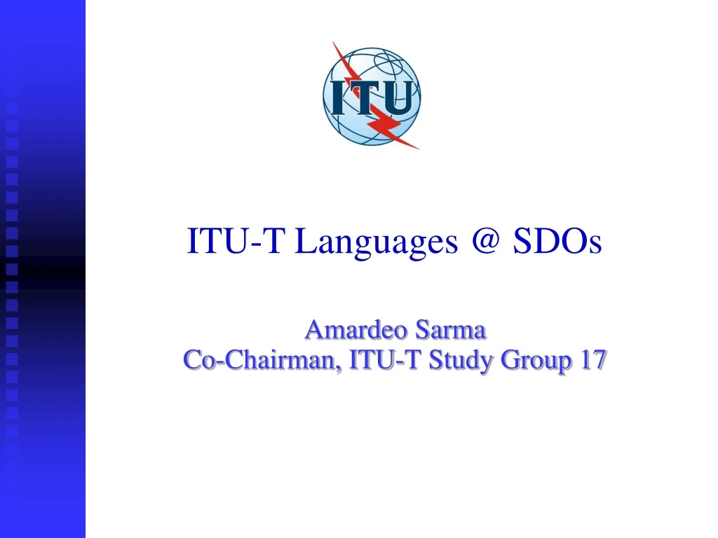 itu t languages @ sdos