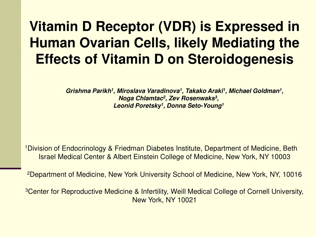 vitamin d receptor vdr is expressed in human