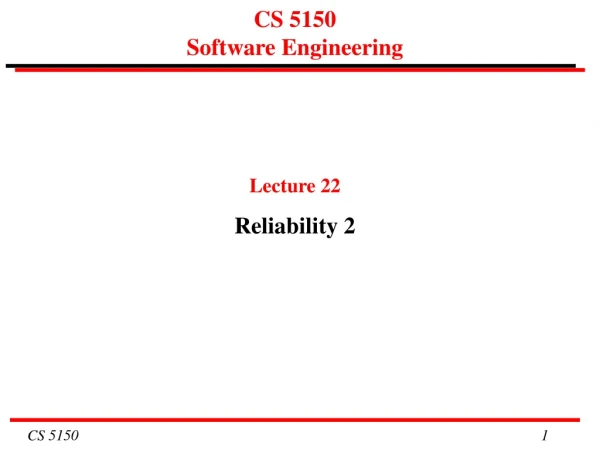 CS 5150  Software Engineering