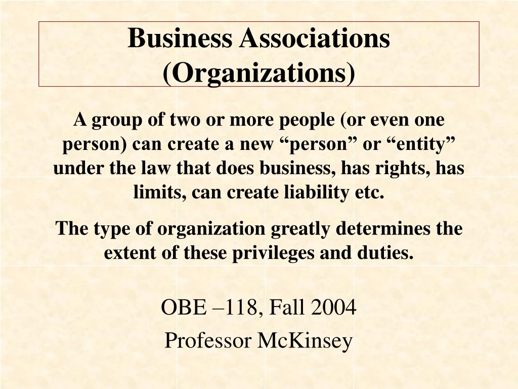 business associations organizations