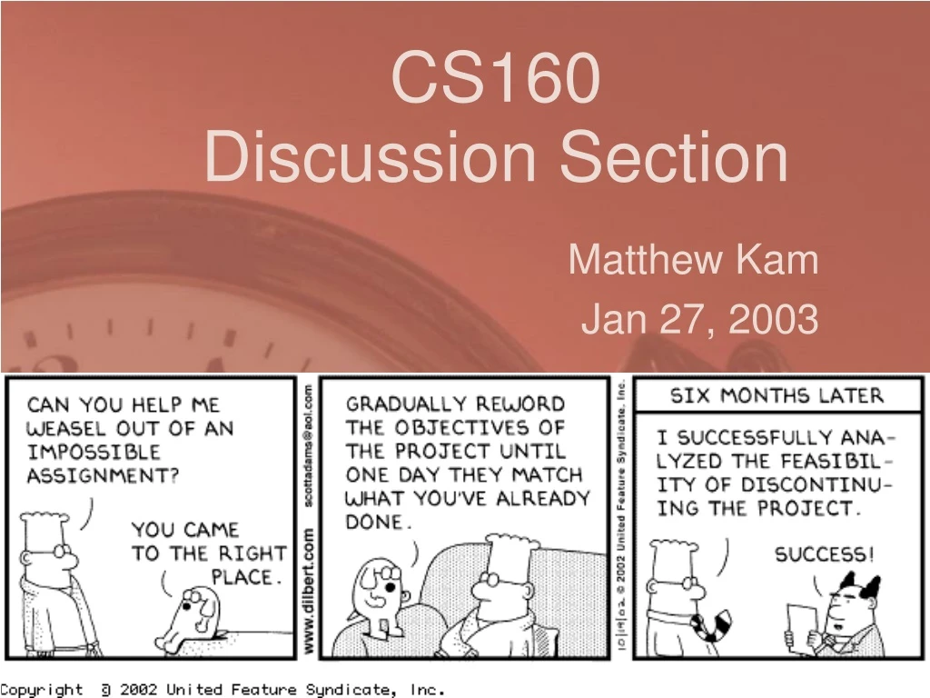 cs160 discussion section