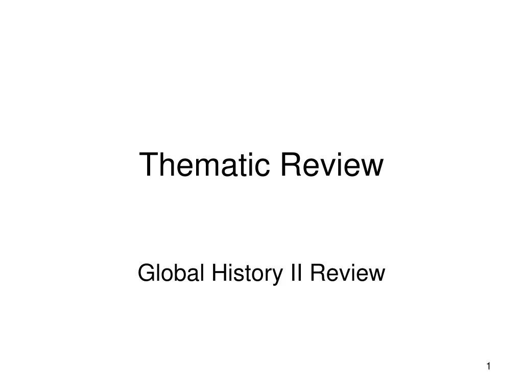 thematic review