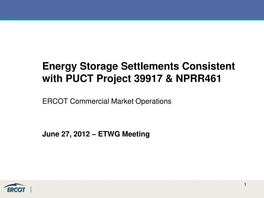 energy storage settlements consistent with puct
