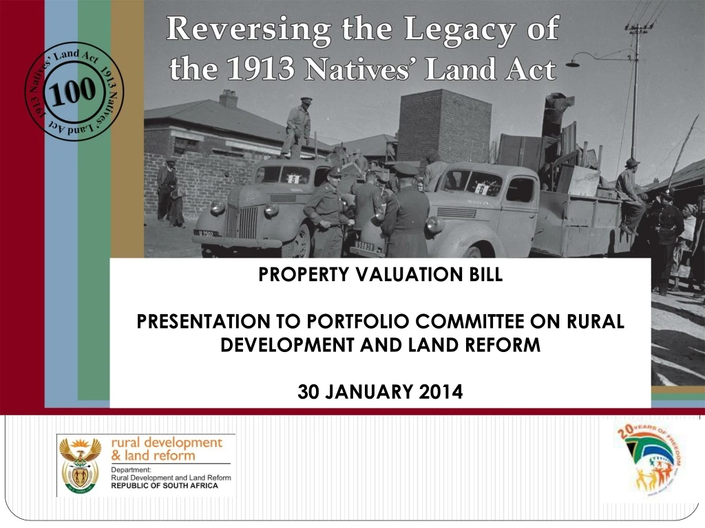 property valuation bill presentation to portfolio