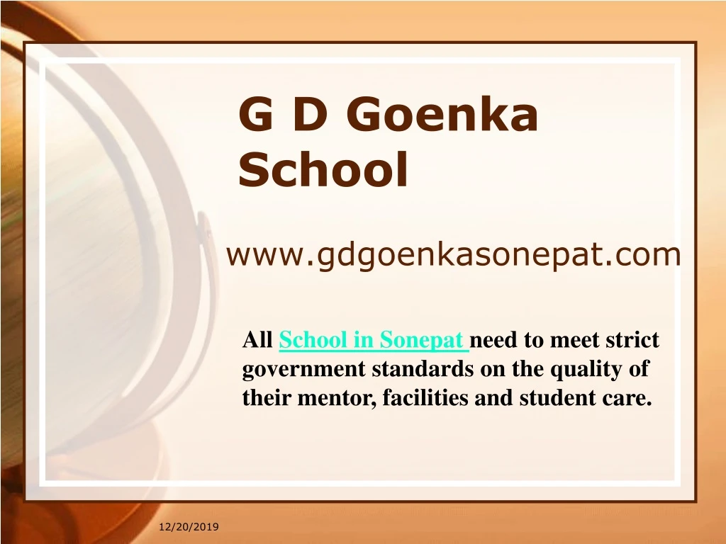 g d goenka school