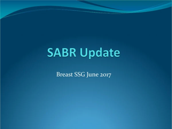 SABR Update