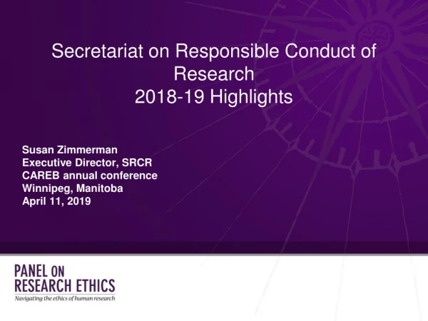 Secretariat on Responsible Conduct of Research 2018-19 Highlights