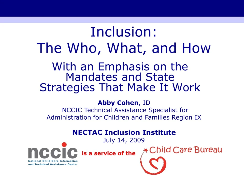inclusion the who what and how