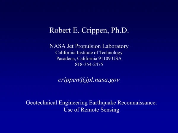 Robert E. Crippen, Ph.D.
