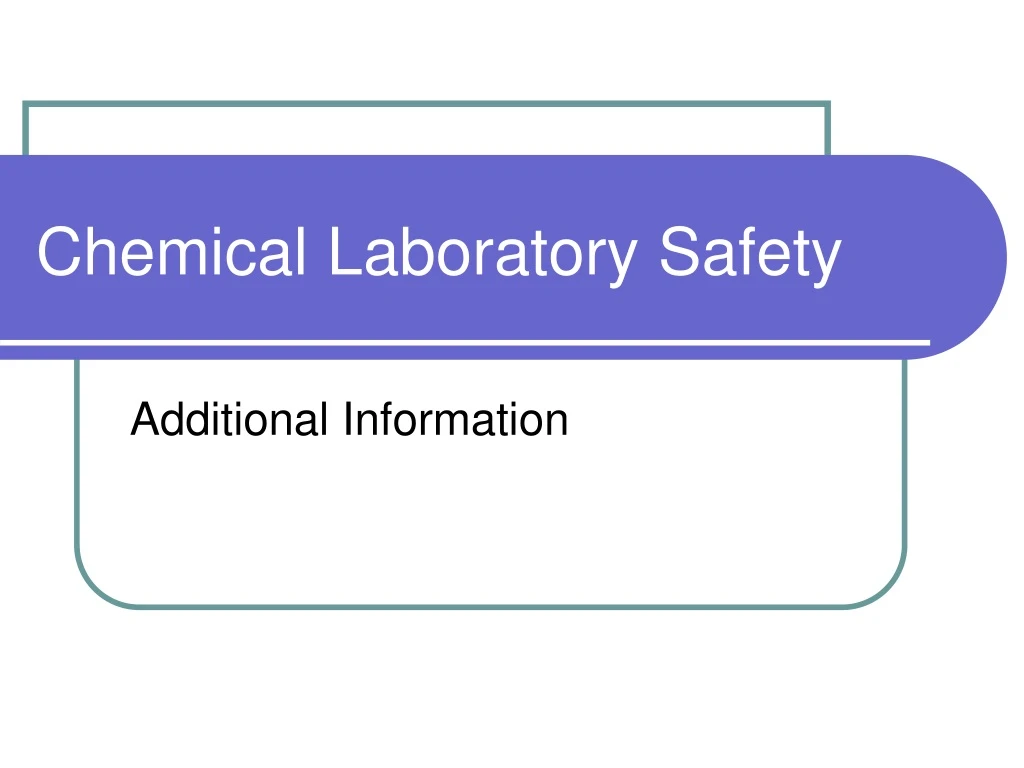 chemical laboratory safety