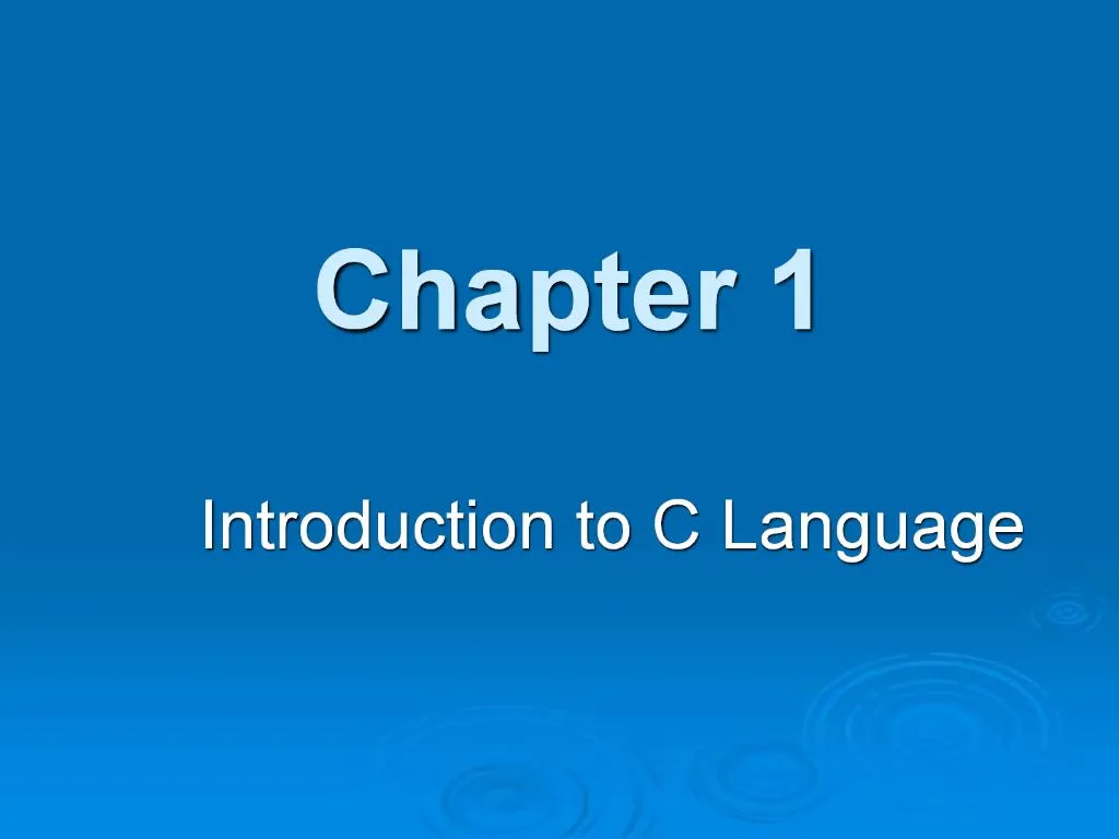 powerpoint presentation of introduction of c language