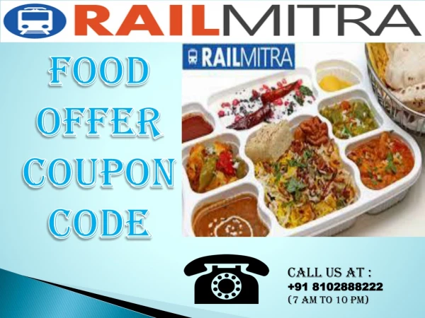 Food Coupon Code Dhamaka Offer on Train