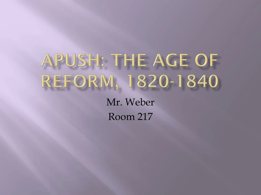 apush the age of reform 1820 1840