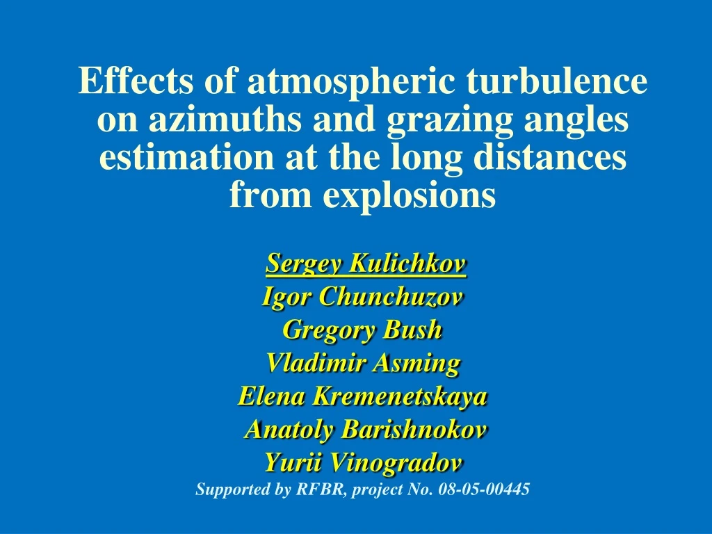 effects of atmospheric turbulence on azimuths