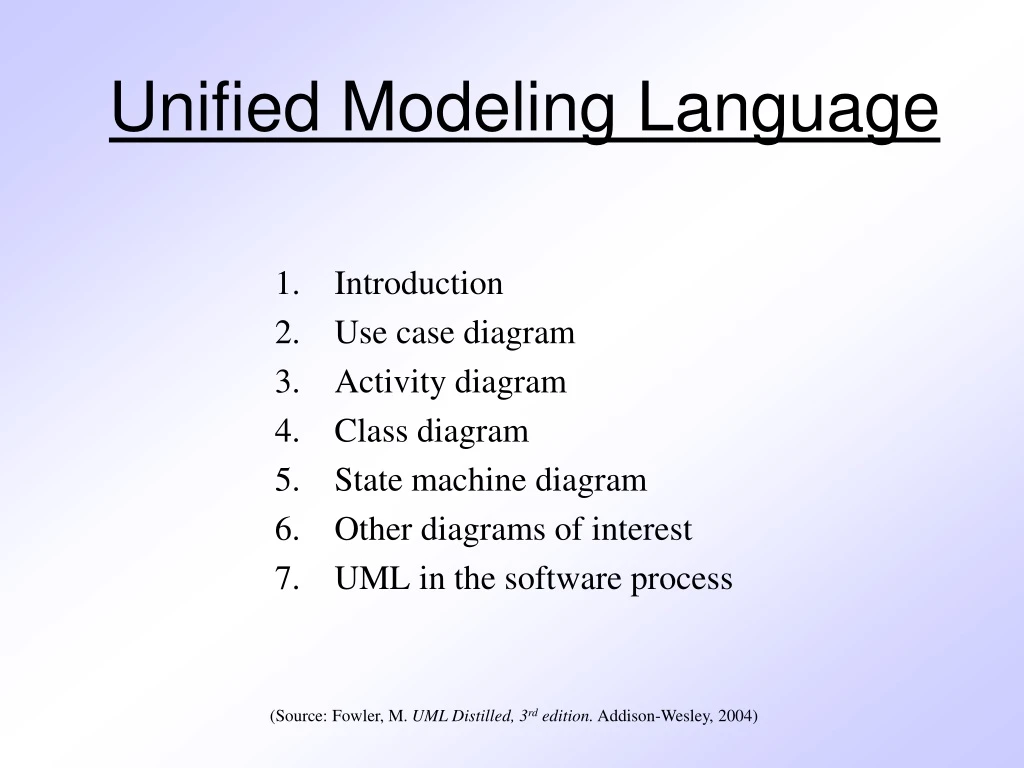 unified modeling language