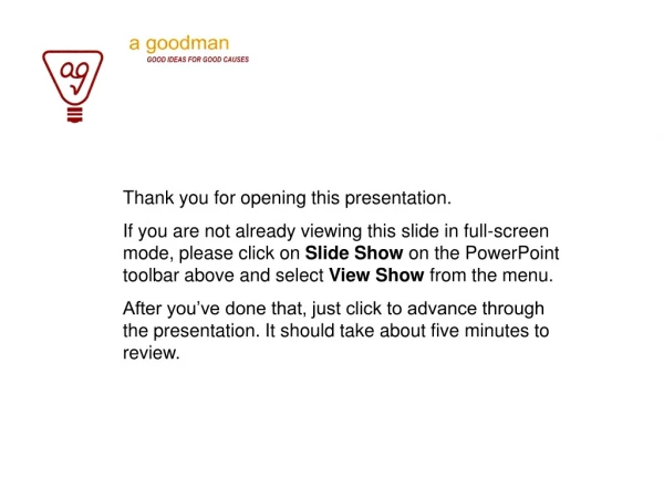 Thank you for opening this presentation.