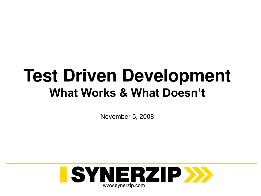 test driven development what works what doesn t