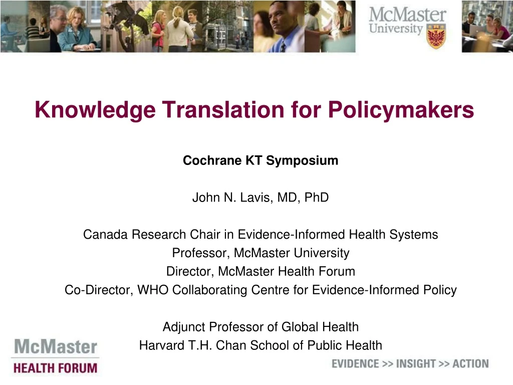 knowledge translation for policymakers