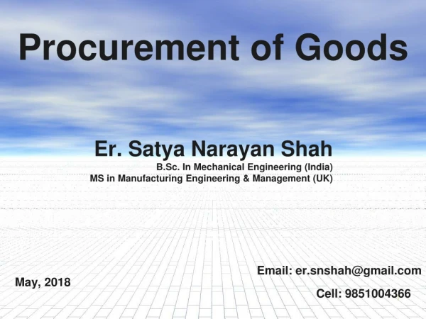 Procurement of Goods