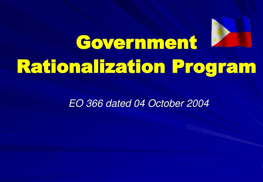 government rationalization program