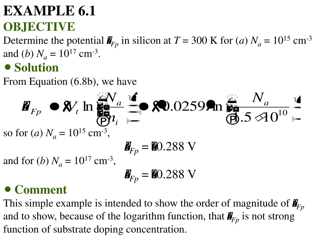 example 6 1 objective determine the potential