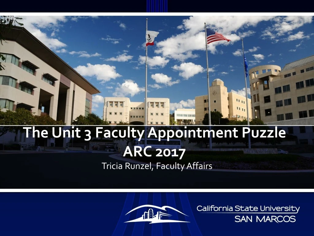 the unit 3 faculty appointment puzzle arc 2017