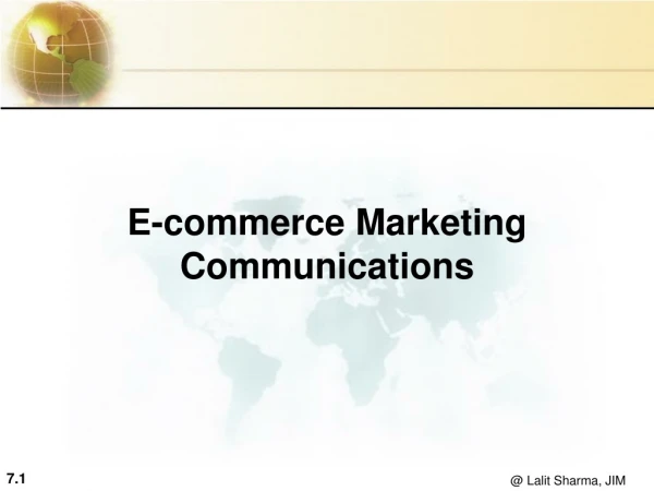 E-commerce Marketing Communications