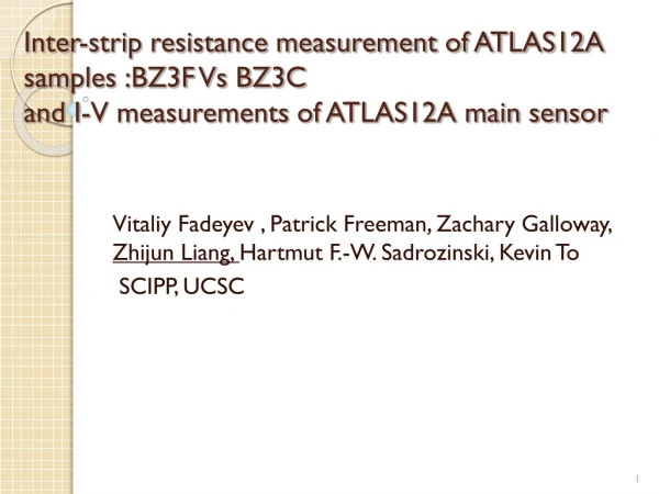 Electrical tests of ATLAS12A  mini sensors UCSC status
