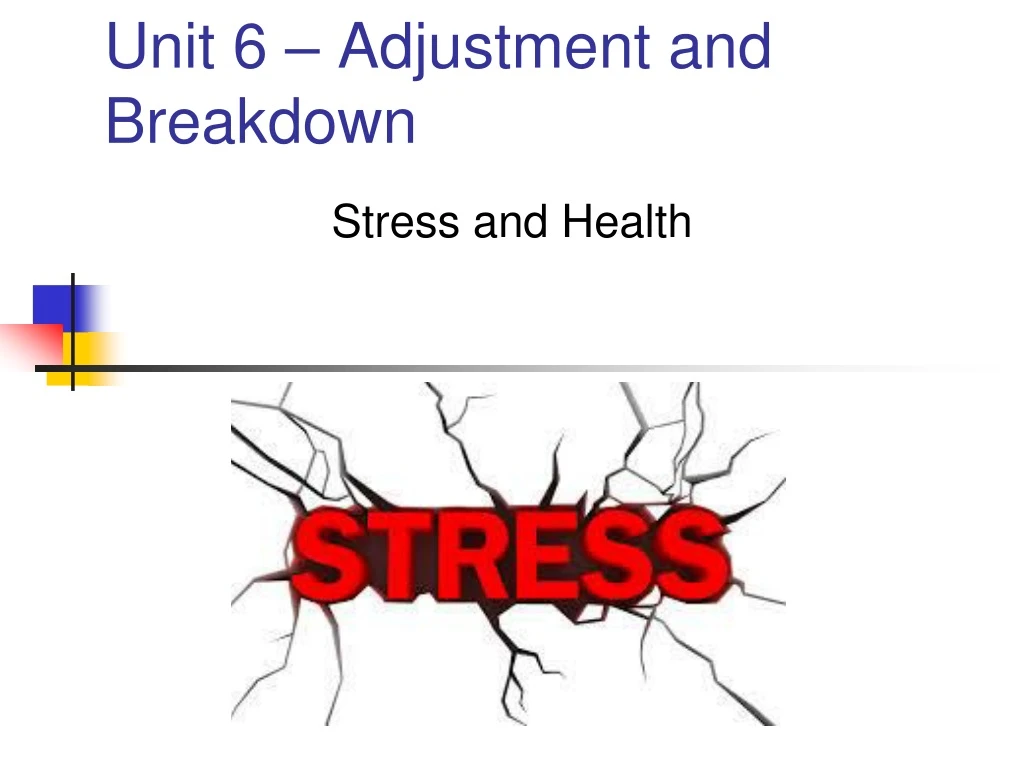 unit 6 adjustment and breakdown