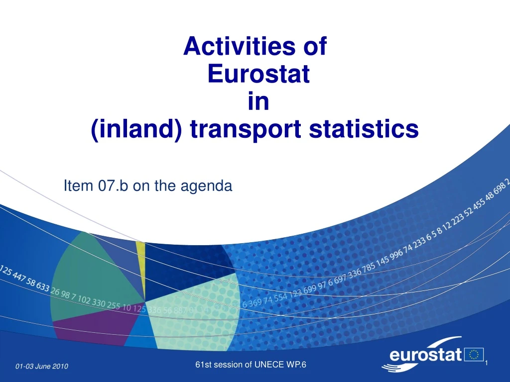 activities of eurostat in inland transport statistics