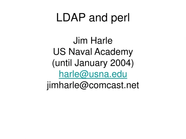 LDAP and perl