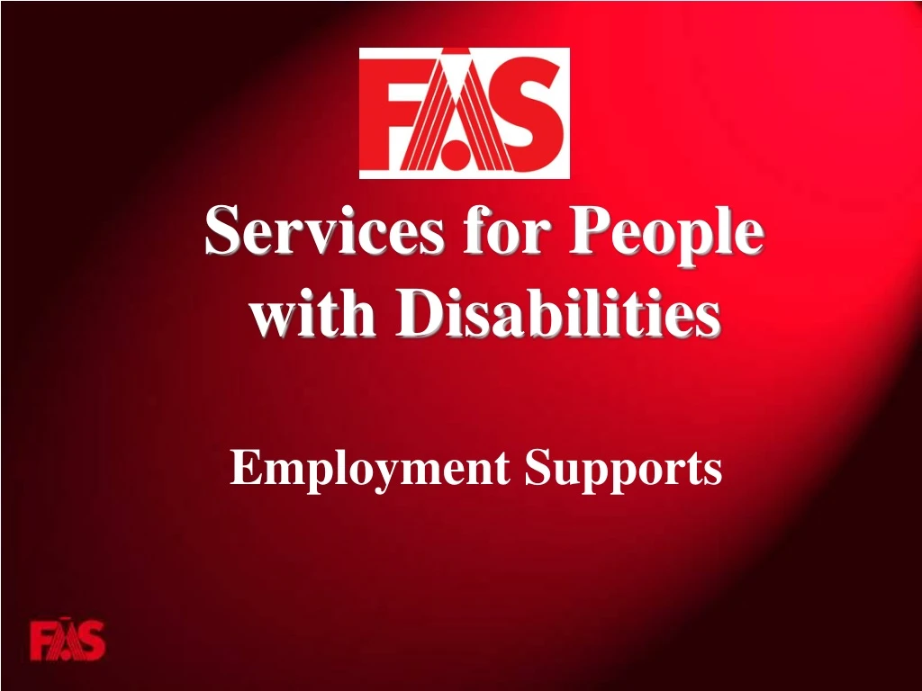 services for people with disabilities