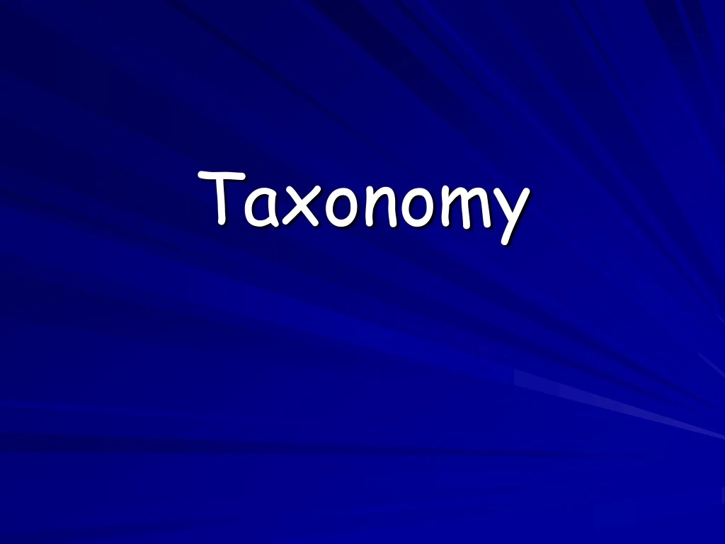 taxonomy