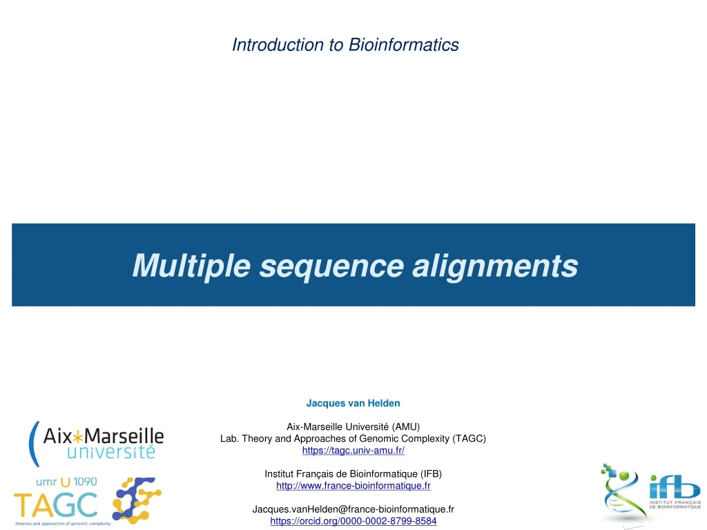 introduction to bioinformatics