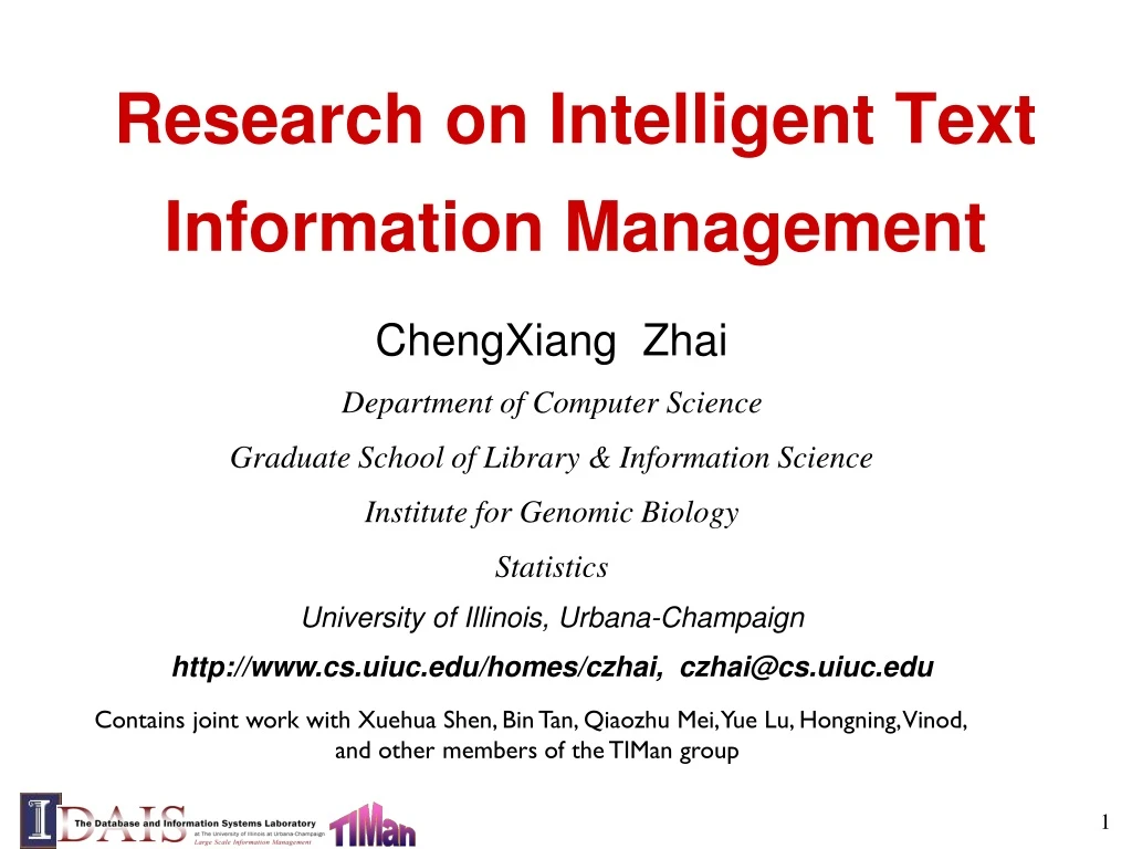 research on intelligent text information management