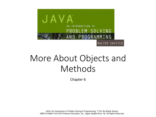 More About Objects and Methods