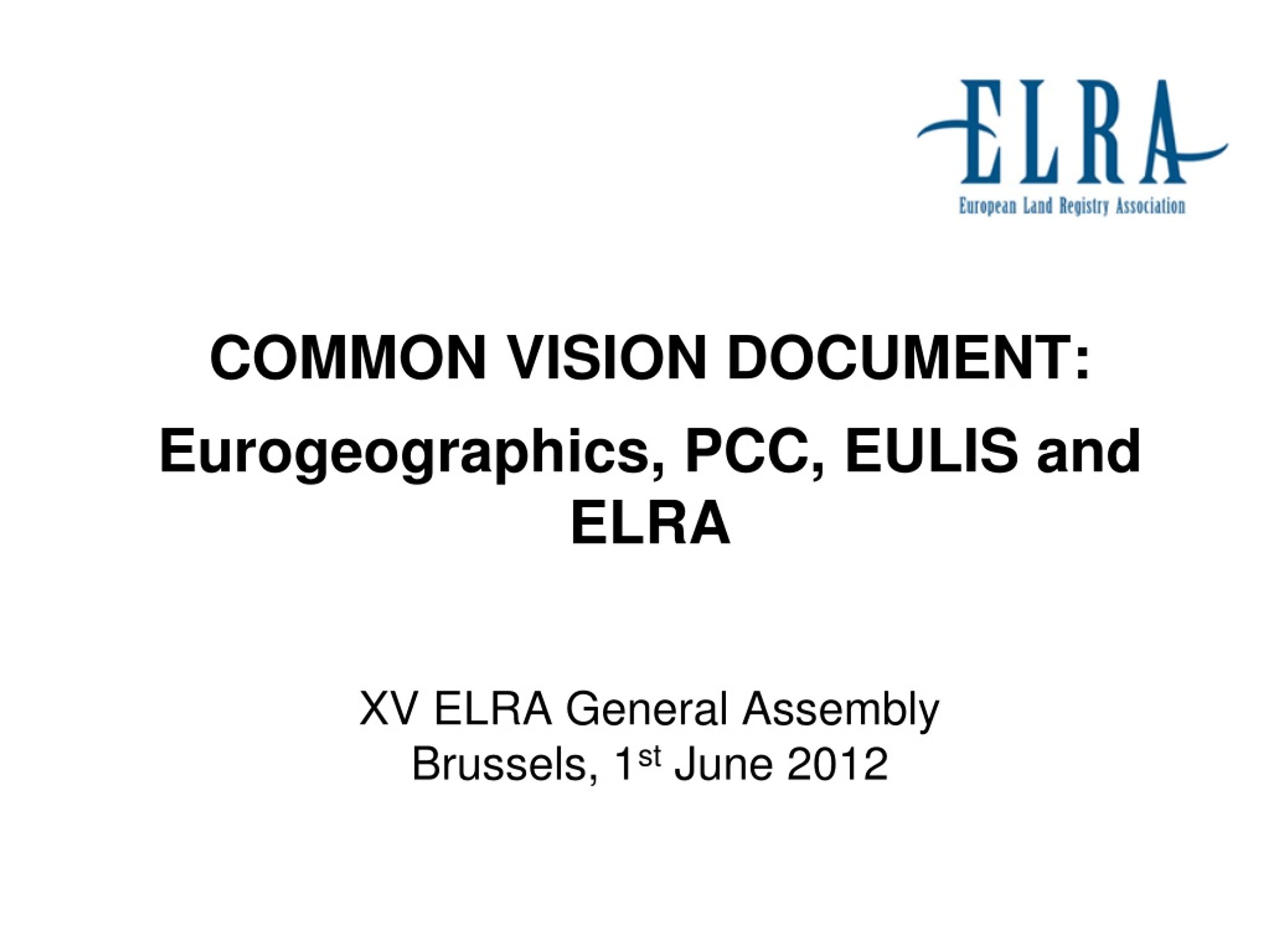 Eurogeographics Joint Strategy for Legal Security Protection - slide 1