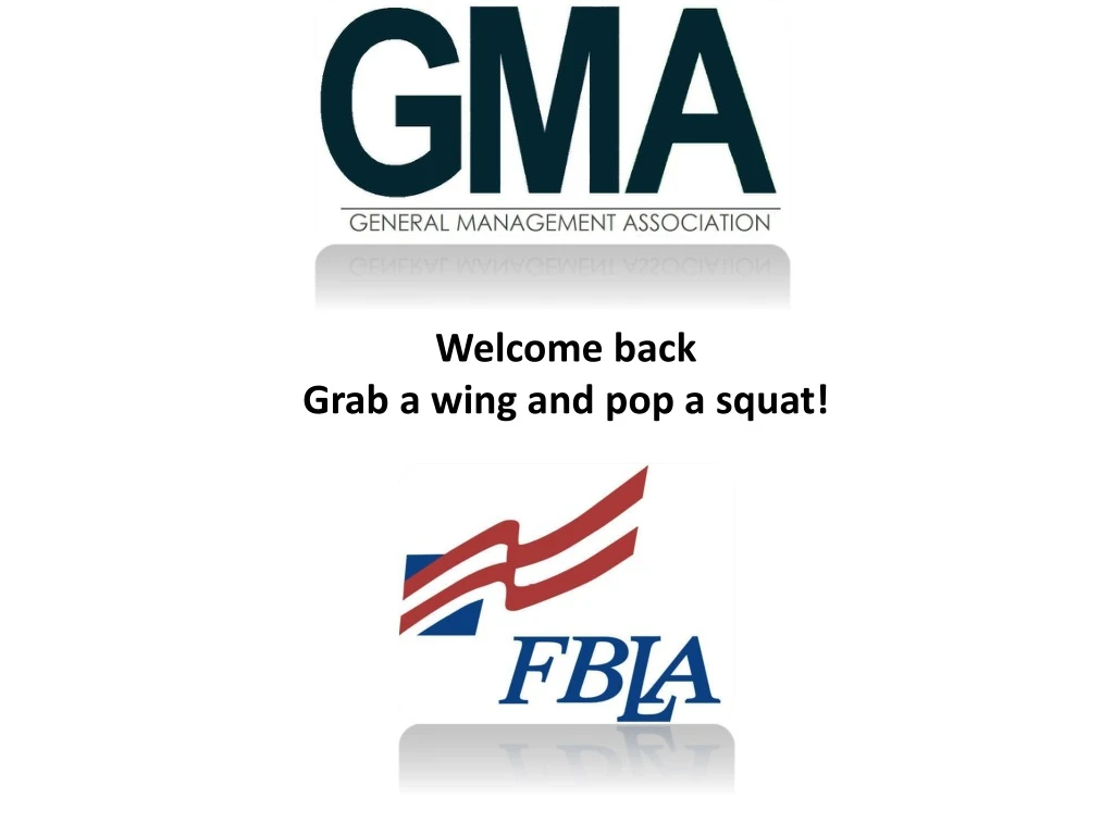 welcome back grab a wing and pop a squat
