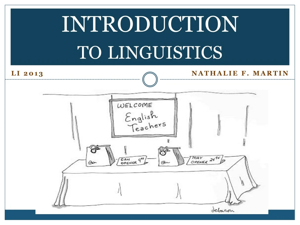 introduction to linguistics