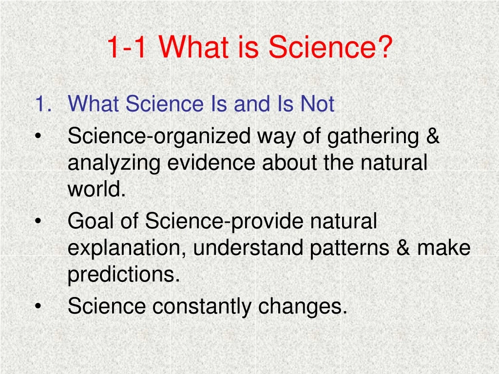 1 1 what is science