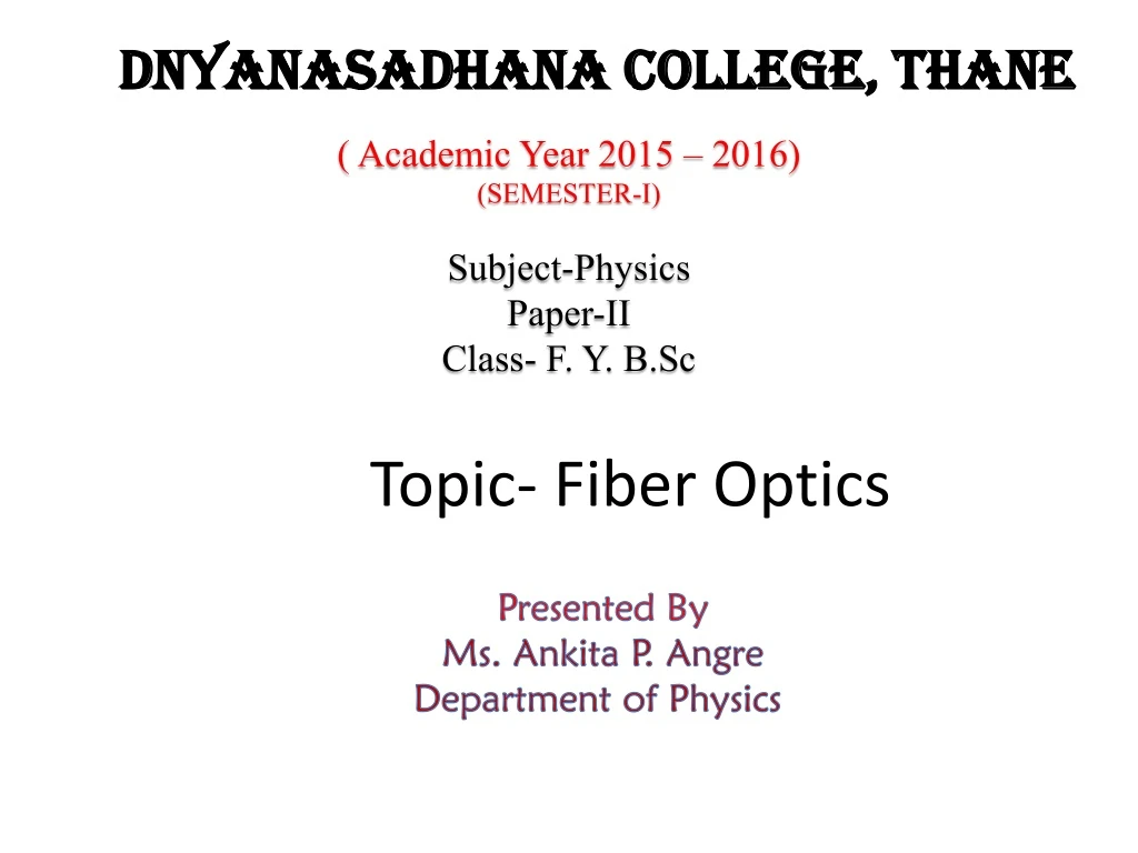 topic fiber optics