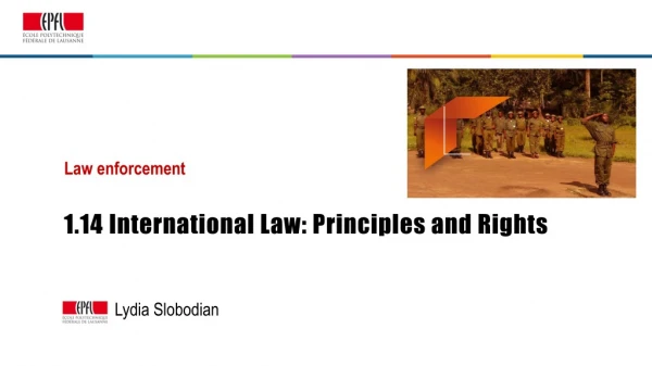 1.14  International Law: Principles and Rights