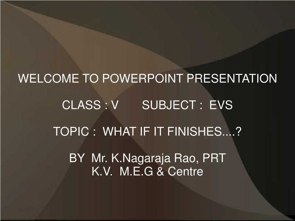 welcome to powerpoint presentation class