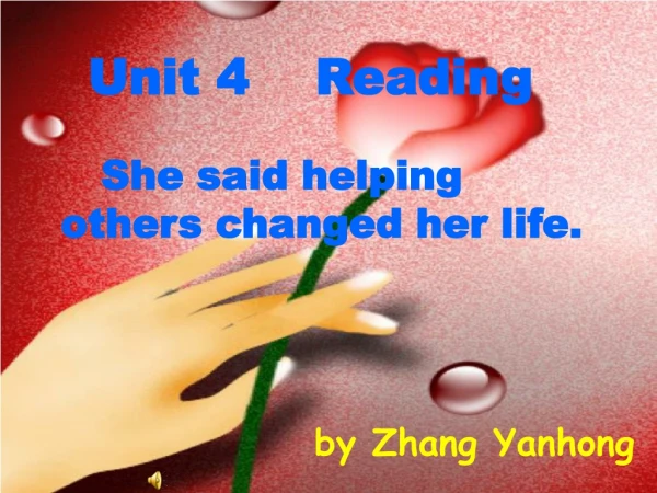 Unit 4    Reading