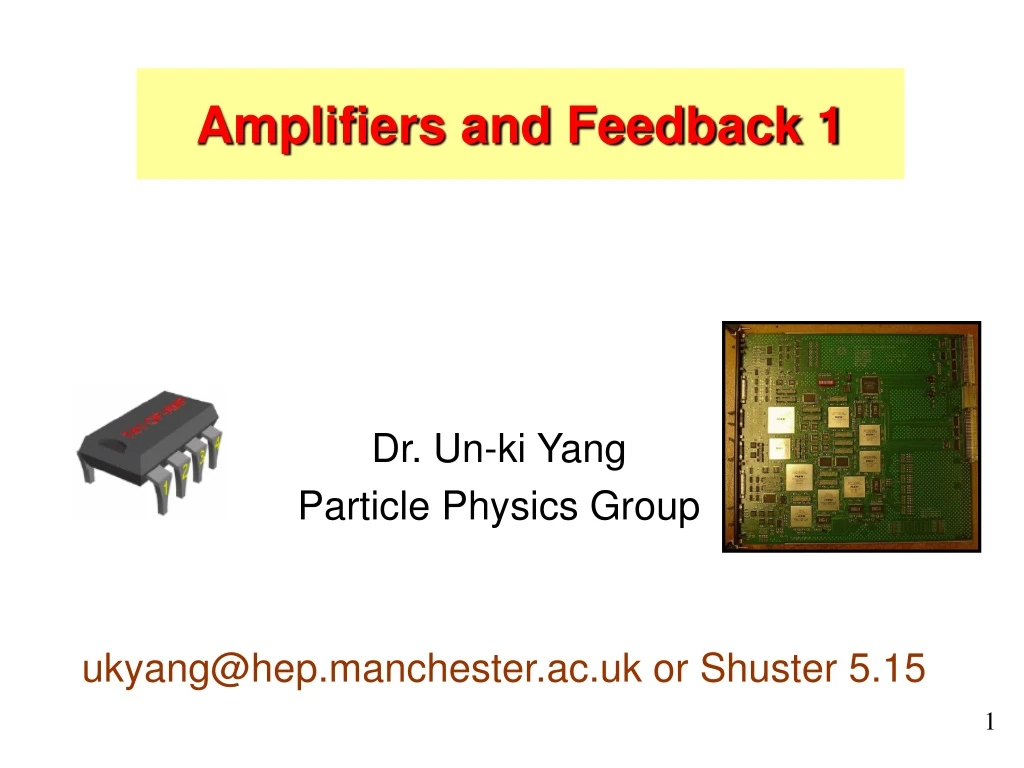 amplifiers and feedback 1