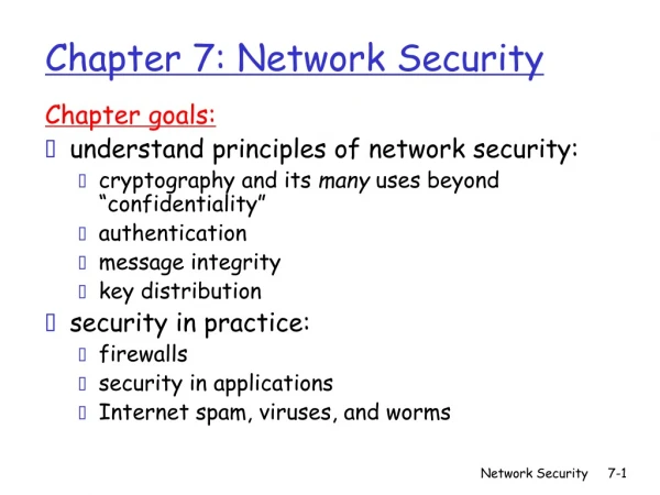 Chapter 7: Network Security